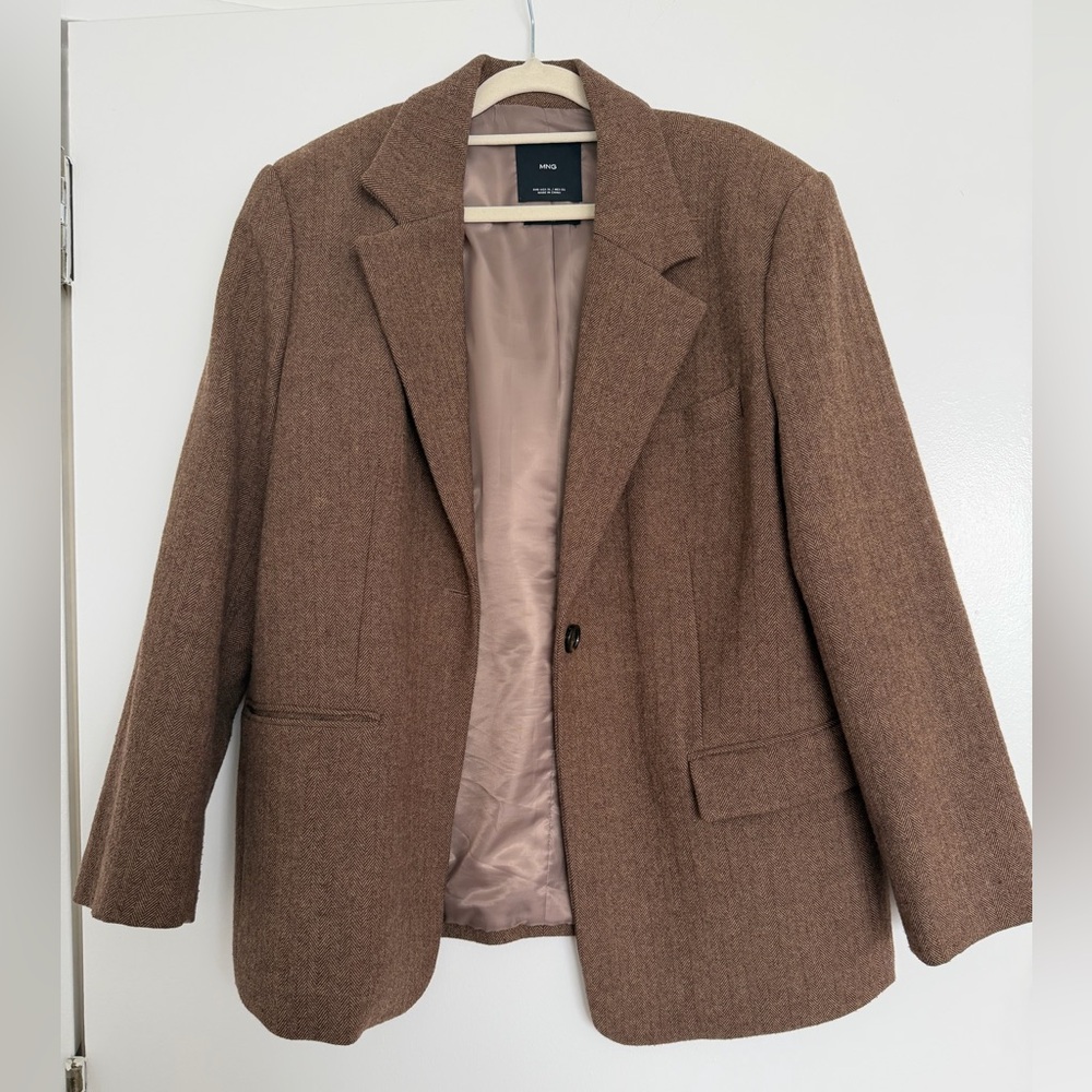 Tweed Wool Oversized Blazer